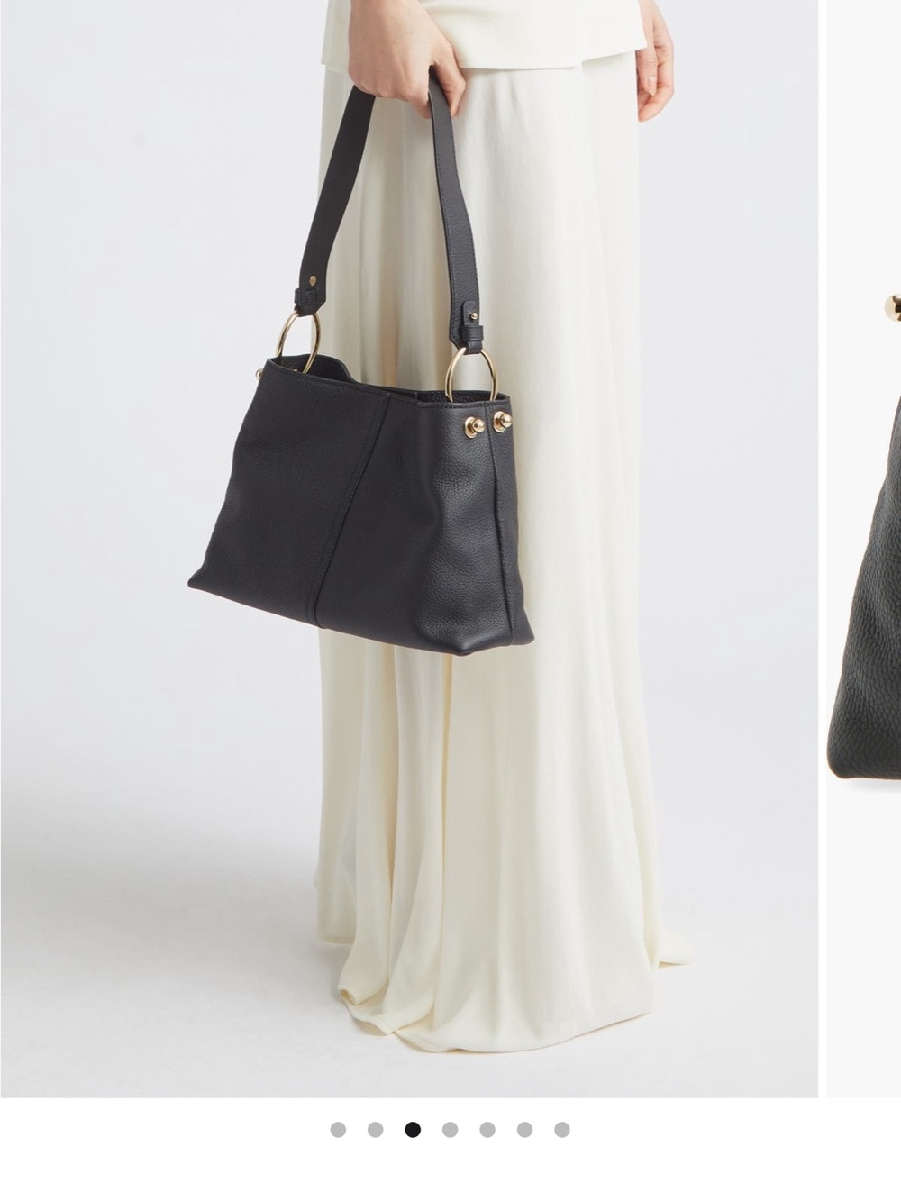 Strathberry Black Leather Shoulder Bag with Gold Hardware - Picture 6 of 6